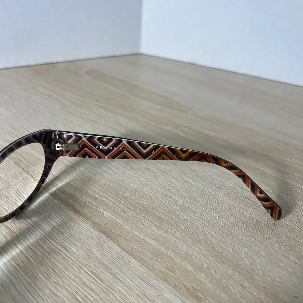Prada VPR-03P MAS-1O1 Eyeglasses Geometric Pattern Black 53-17-140 READ DESC - Picture 10 of 12